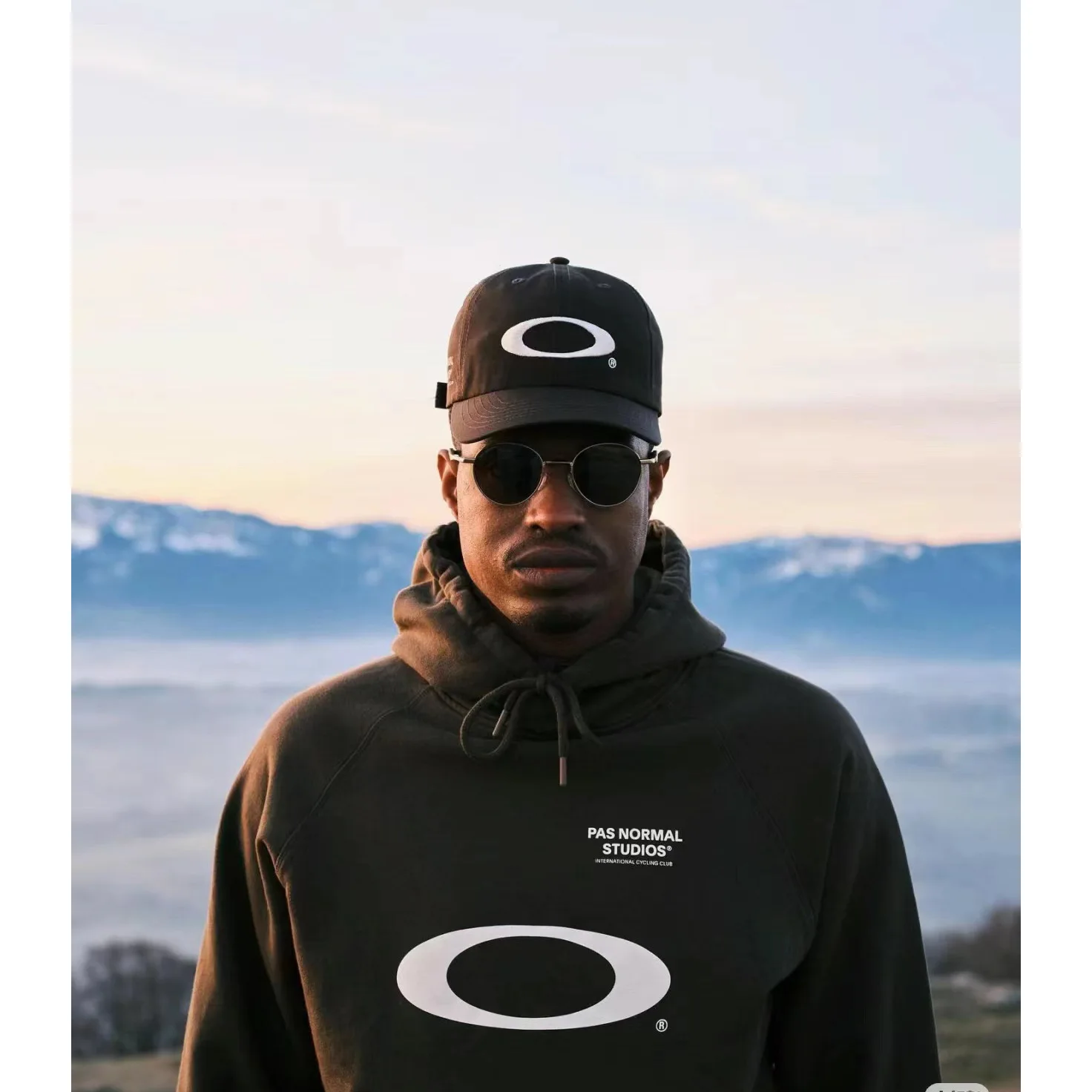 Зима 2024 PNS x O @ kley Классическая шерстяная повседневная толстовка с круглым принтом