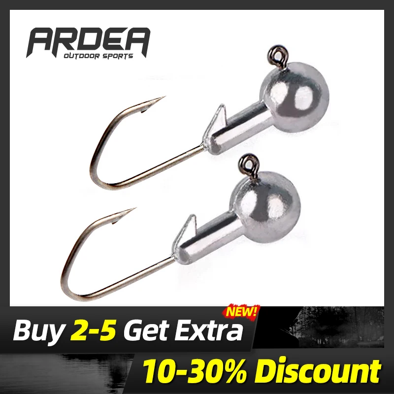 

ARDEA lead head hook metal crank jig fishing hook lead jig lure dard bait soft worm jig hook for fishing