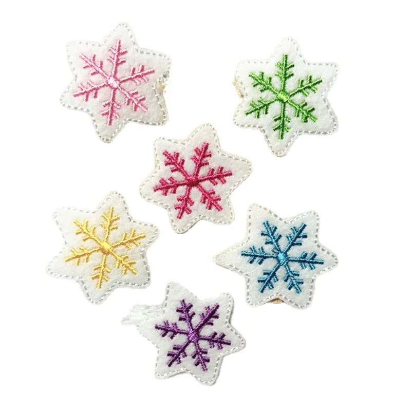 

100pcs/Lot Small Luxury Embroidery Snowflake Shirt Bag Dress Skirt Clothing Decoration Garment Accessories Craft Diy