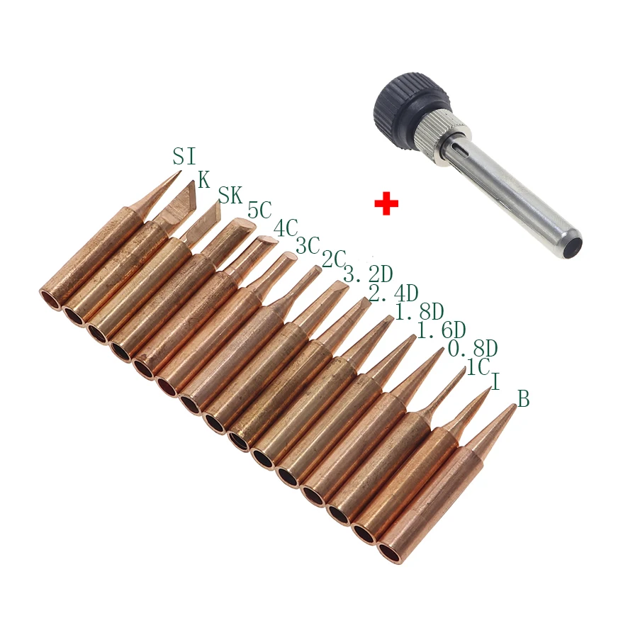 

Медные паяльные жала 900M-T, набор из 15 штук