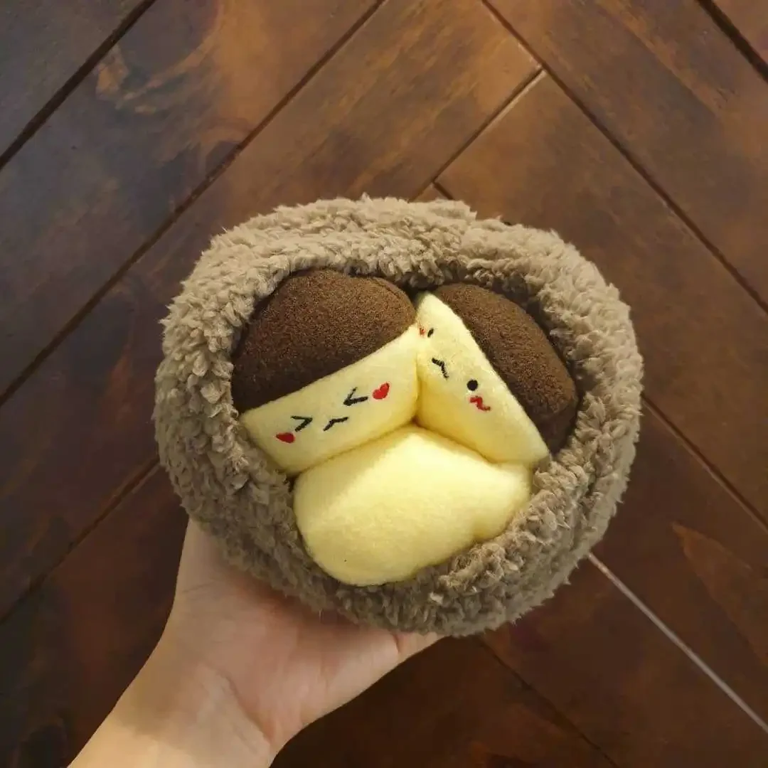 

Ins New Chestnut Suit Dog Toy Squeaky Dog Hidden Food Toy Pet Interactive Toy Simulation Chestnut Dog Toy Set Christmas Gift