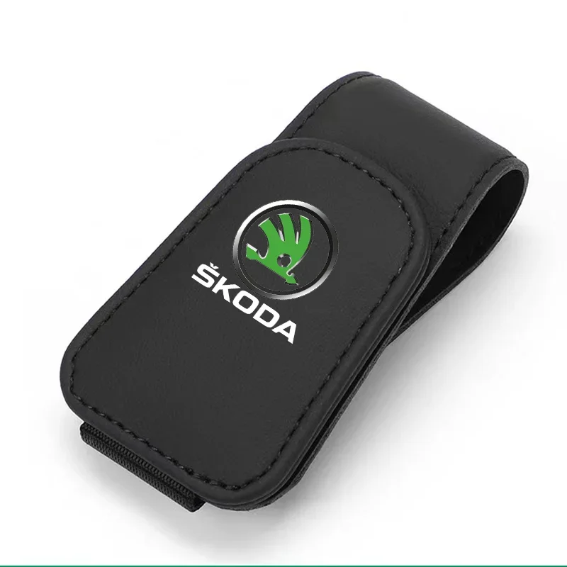 

Автомобильный зажим для очков, держатель для солнцезащитных очков для Skoda Octavia 2 3 Superb Rapid Kodiaq Karoq Fabia Kamiq, автомобильные аксессуары