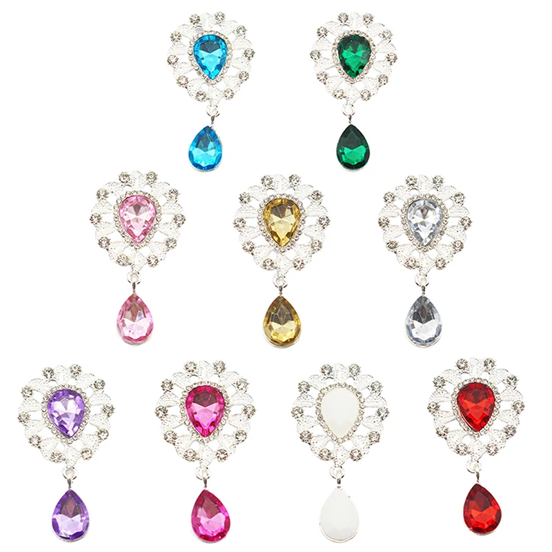

Handmade Acrylic Rhinestone Brooch Accessories Jewelry DIY Material Creative Water Drop Pendant DIY Brooch Jewelry Accessories~