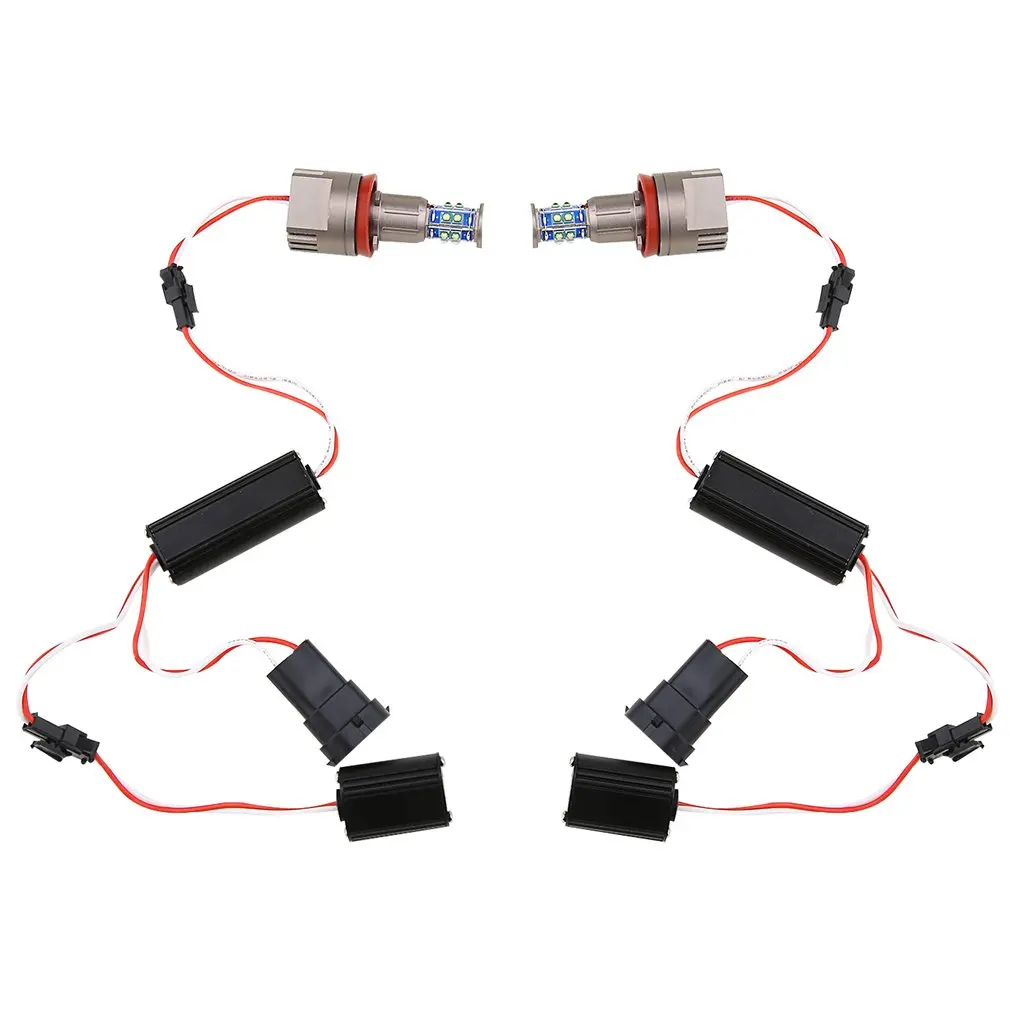 

1 Pair DC12V 20/40/60W LED Angle Eye Rings Light Bulb Super 6500K White Light for BMWE92 Car H8 Socket Kit Accessory