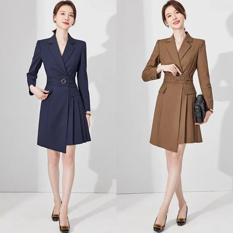 Весенне-осеннее новое модное профессиональное платье высокого класса для
