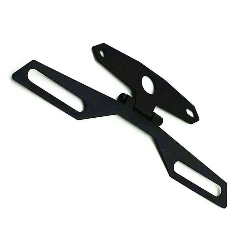 

Folding License Plate Bracket Tag Taillight Holder ATV Dirt Bike dual Motorcycle