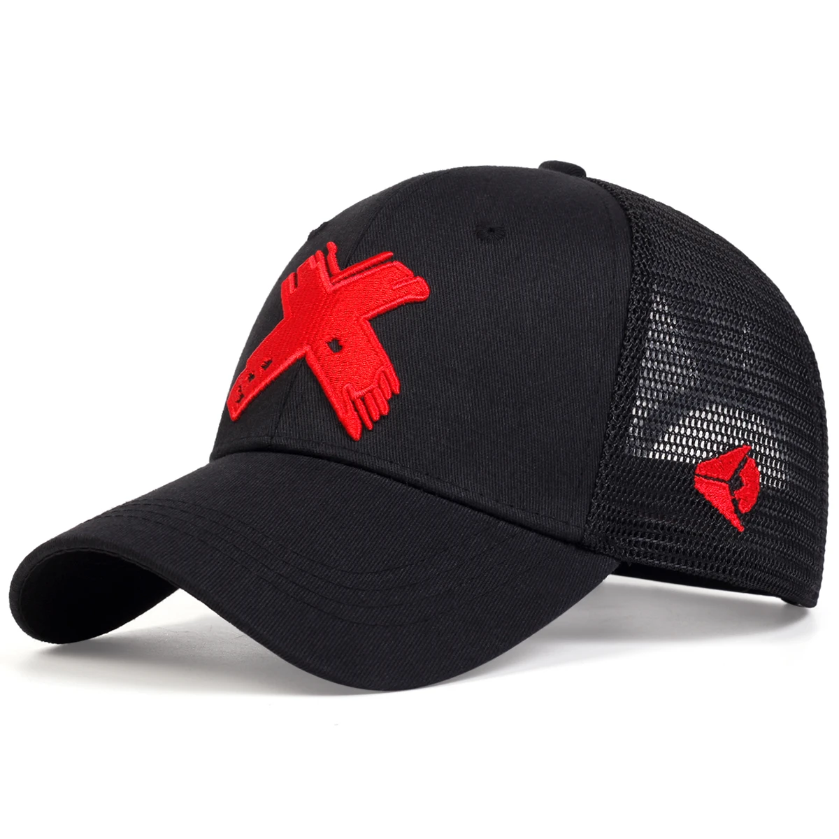 

Summer Men Mesh Baseball Cap Outdoor Sport X Letter Snapback Hat for Women Unisex Breathable Caps Hip Hop Trucker Hat Bend Visor