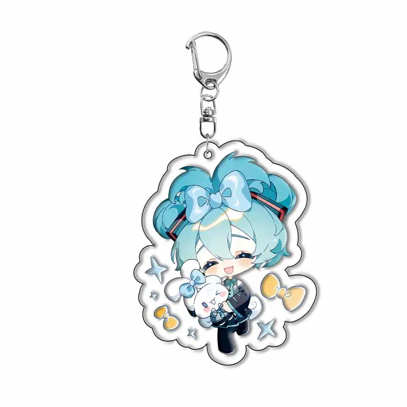 Фото HATSUNE MIKU акриловый брелок принцессы 55 мм аниме мультфильм брелок для ключей виртуальный идол подарок №5
