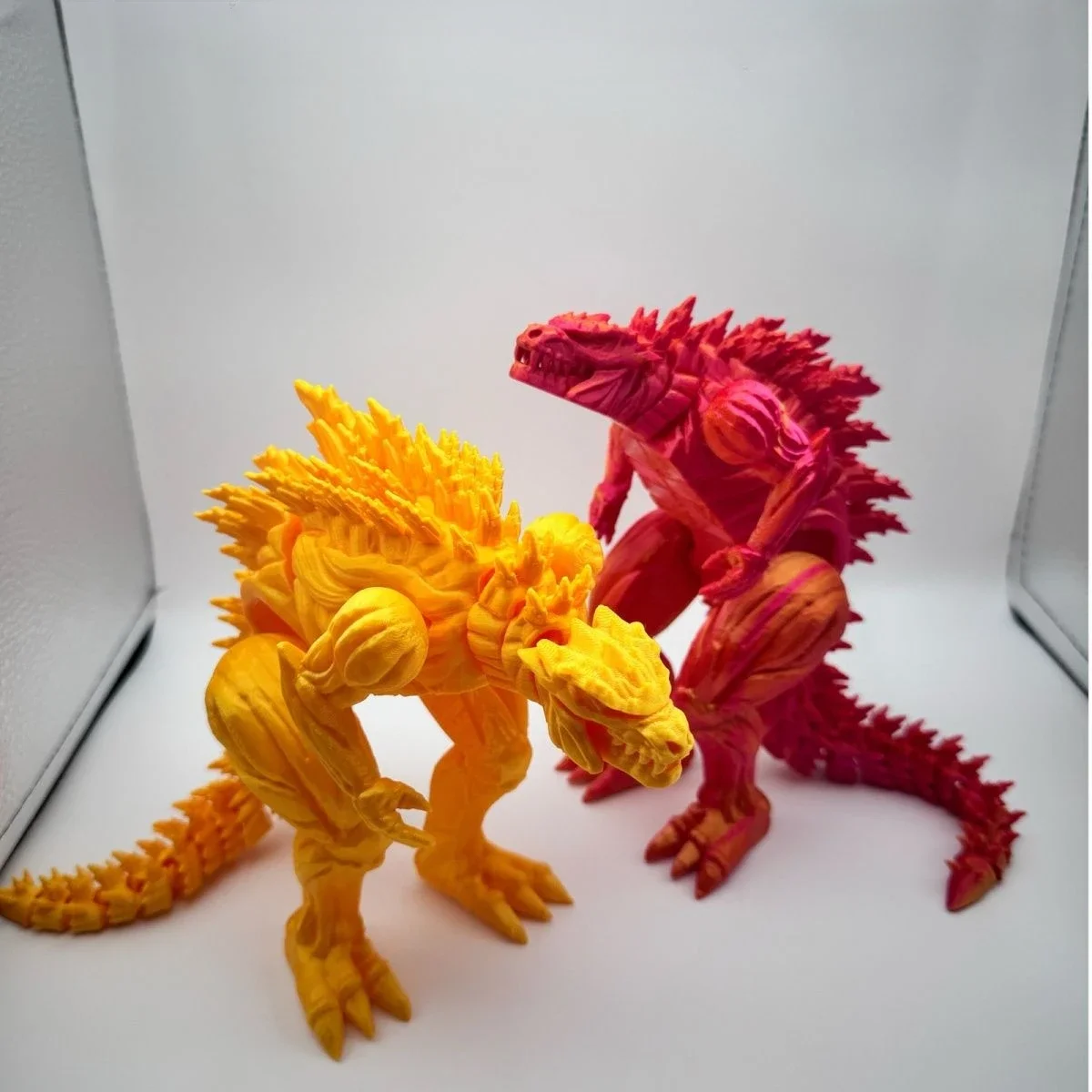 Фото 3D печатные мышцы, большой размер, игрушки Годзилла, фигурка монстра, модель сустава, орнамент, детский подарок, высота 22 см, длина 35 см №3