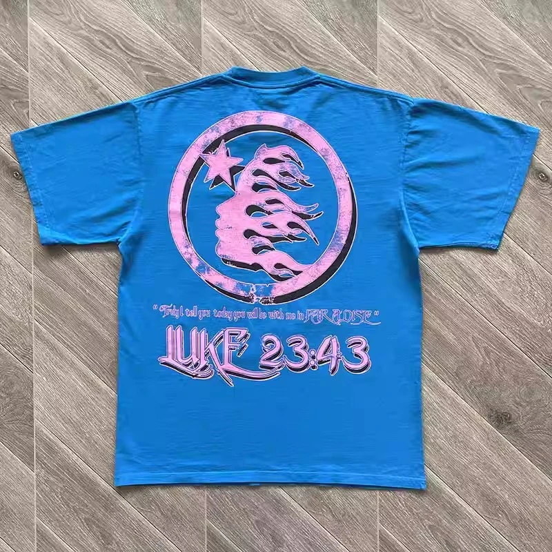 

New Blue Hellstar Resurrection T Shirt Men Women High Quality Top Tees T-shirt y2k