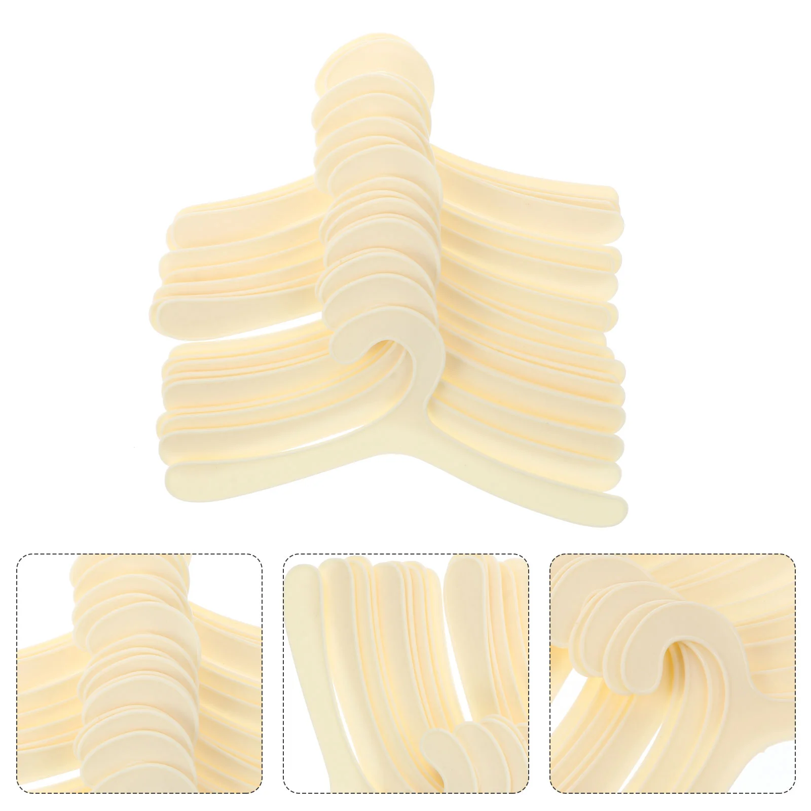 

20 Pcs Shirt Plastic Coat Hangers Pet Costume Wardrobe Supplies Dog Clothing Hanging Rack Clothes Baby