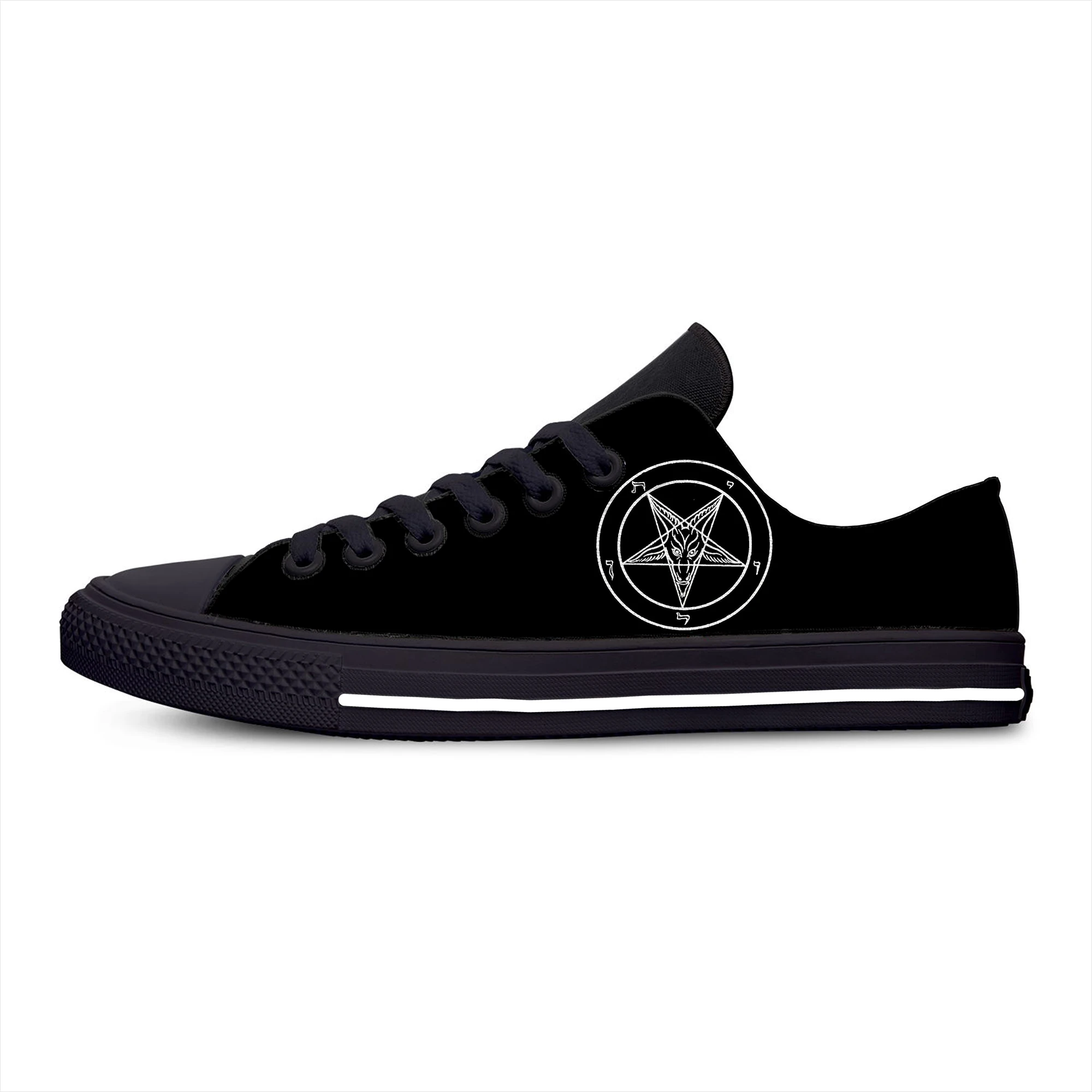 

Hot Baphomet Lucifer Death Evil Cool Fashion Classic Shoes Lightweight Breathable Men Women Sneakers Low Top Casual Board Shoes
