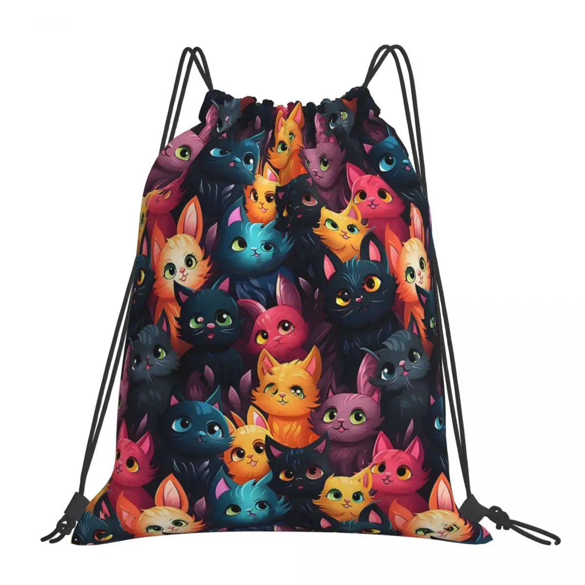 

CATS! Drawstring Bag Backpacks Multi-function Portable Drawstring Bags Drawstring Bundle Pocket Sundries Bag Book Bag For School
