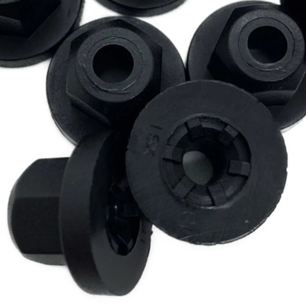 

For BMW E36 E39 E46 E60 E61 E65 E90 E91 X3 Plastic Nut Bolt Nut BlackNylon E36 E39 E46 E60 E61 E65 E90 E91 X3 For BMW With Ring