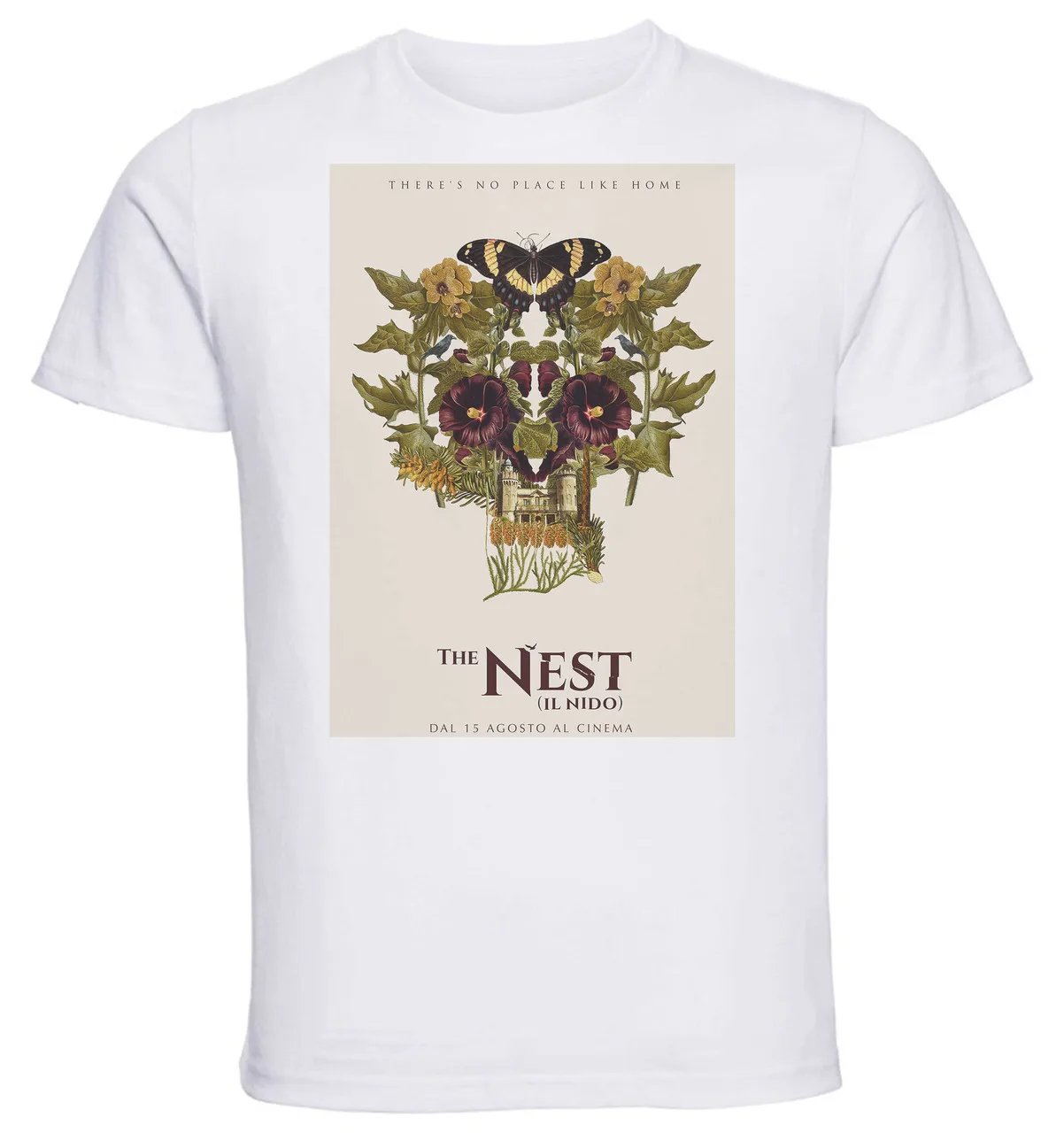 Белая футболка унисекс Playbill the nest il nido вариант 1