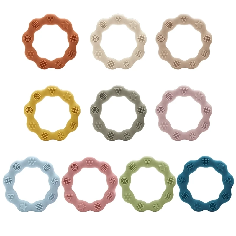

Silicone Teething Toy Cartoon Bracelet Shape Teethers Chewing Tool for Baby P31B