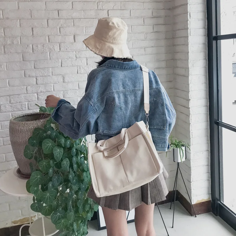 Canvas Tote Bag Women Shoulder Bag Designer Bags for Women 2022 Brands Shopper Purses Female Clutch Handbags Women's Bags Ins