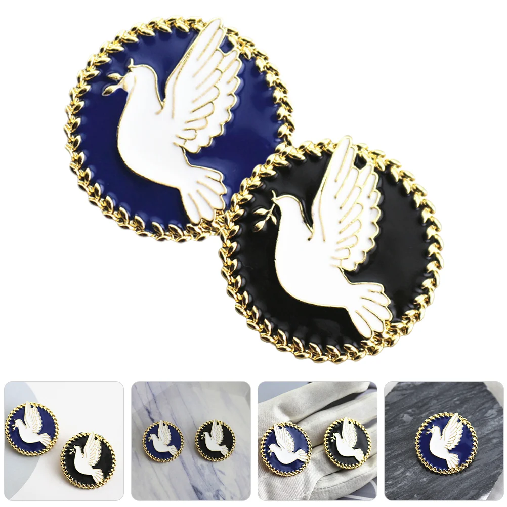 

2pcs Peace Dove Brooches Lapel Pins Classic Brooch Pins Clothes Badges Brooches Jewelry