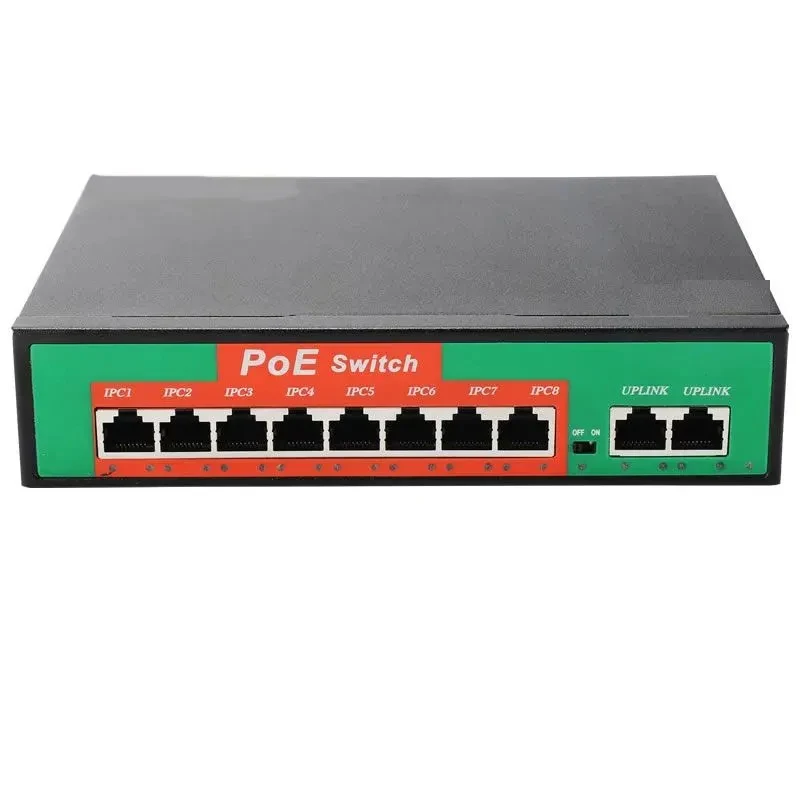 POE Switch 8Port/4Port 100MPS/8 PoE +2 Uplinks IEEE802.3af/at 120W Built-in Power for IP Camera 4Port/8Port option enlarge
