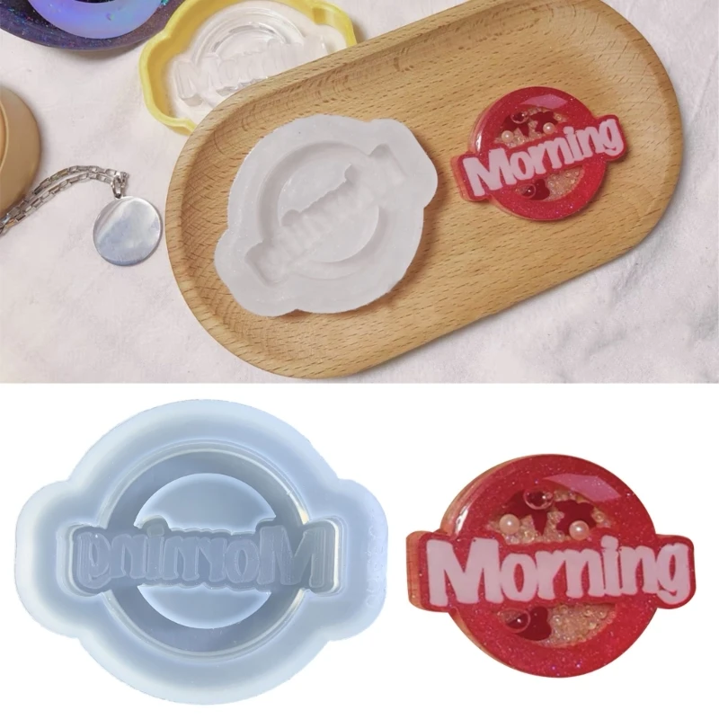 

Morning Ornament Quicksand Silicone Mold Keyring Pendant Handmade Decoration Mold for Valentines Day Birthday Gift