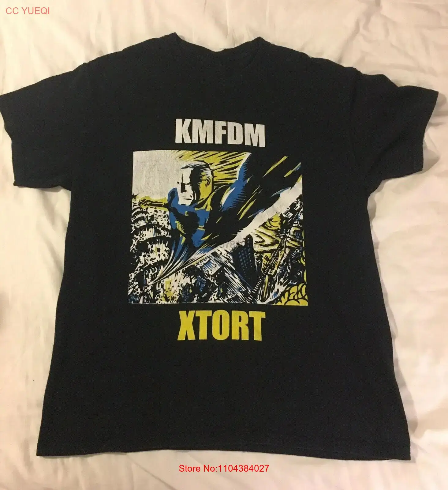 Группа KMFDM большой 1996 г. экстрактный подарок для фанатов хлопковая черная рубашка