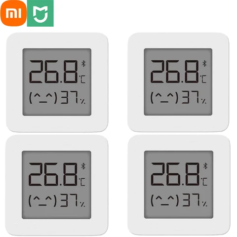 Термометр Xiaomi Mijia Bluetooth совместимый с 2 беспроводными смарт-пультами дистанционного управления ЖК цифровой гигрометр Влажность 1-4 шт.