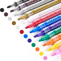 acrylic paint marker pens 12 colors premium waterproof permanent paint art marker pen set for rock painting diy craft projects