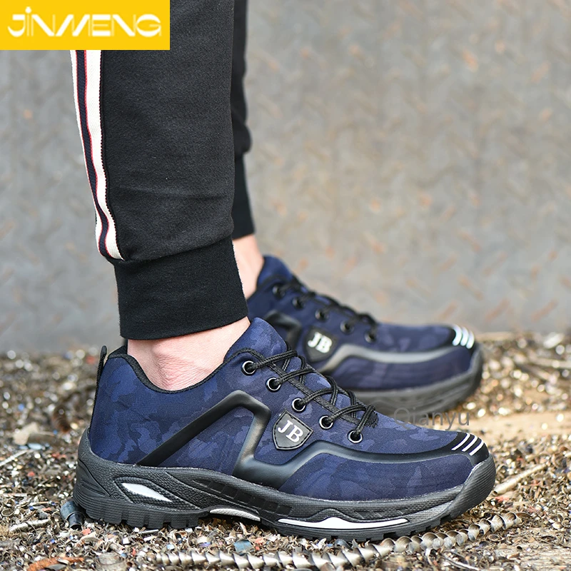 

New Safety Boots Men's Steel Toe Shoes Men's Safety Shoes Puncture-proof Work Shoes Sports Shoes Breathable Protective Shoes