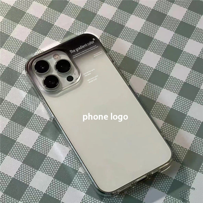

Dark Gradient Transparent Soft Phone Case For Iphone 14Plus 14Pro 14 13 12 Pro Max 11 11Pomax Camera Lens Protection Tpu Case
