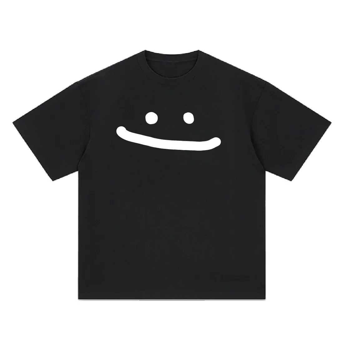 

Summer T Shirt For Men 100% Cotton Sleeve T-shirt BIg Smiling Face Cute Fashion Innovation Loose Round Neck Tee Free Shipping