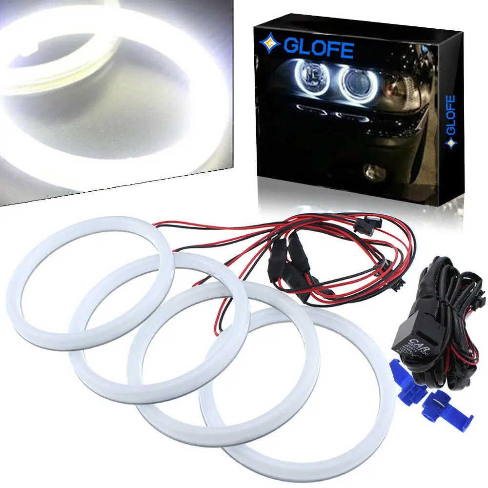 

Cotton White Led Angel Eyes Halo Ring Drl For Ford Mondeo Mk3 01-07 Accessories