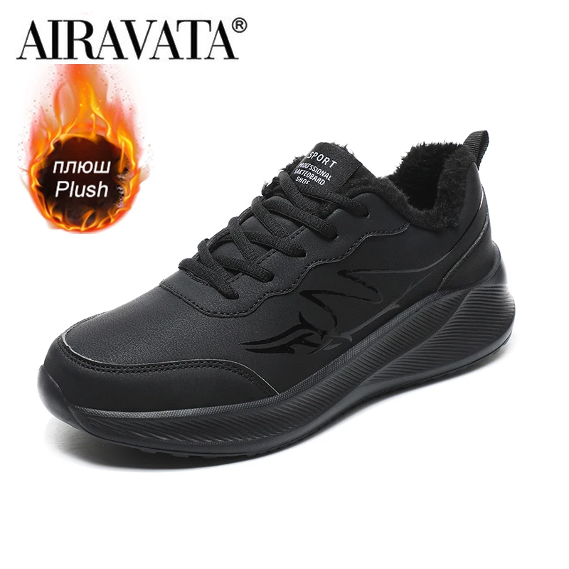 Mens Sneakers Warm Plush Winter Sports Shoes Casual Autumn Trendy Walking Shoes Zapatillas Deportivas Para Hombre