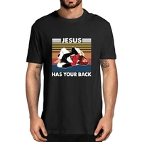 xs 3xl jiu jitsu jesus has your back funny christian satan gift 2020 fashion summer top vintage mens cotton t shirt women tee