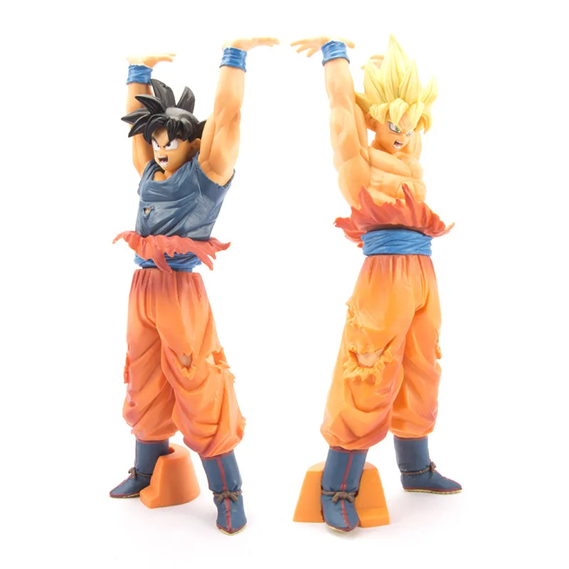 

25CM Anime Dragon Ball Super Saiyan Son Goku Kakarotto Spirit Bomb Action Figure Pvc Model Collection Toys Gift