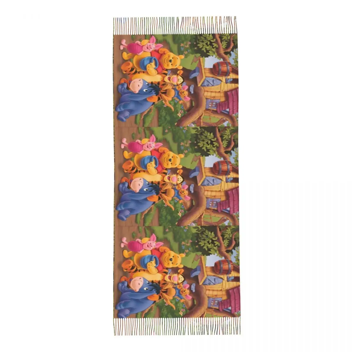 Милый Винни-Пух медведь живая шаль накидка для женщин зимний большой мягкий шарф