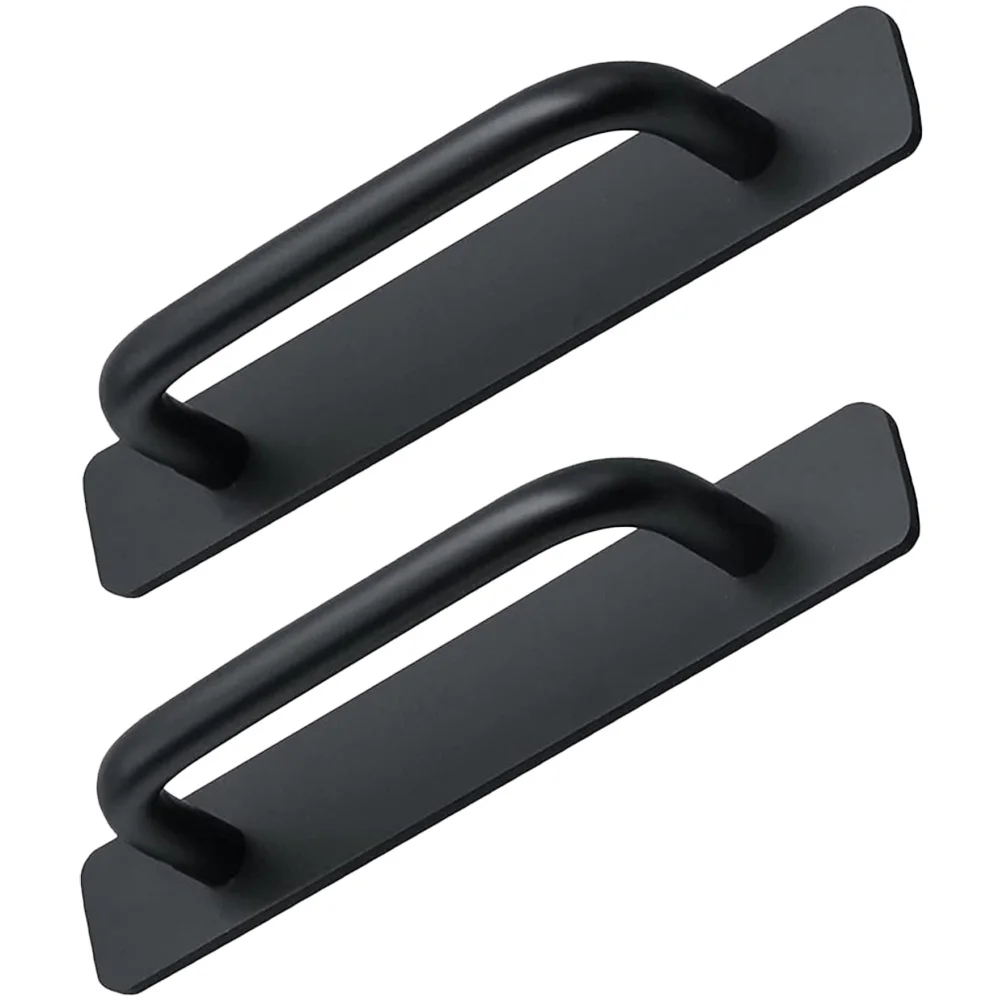 

2 Pcs Modern Cabinet Handles Kitchen Cabinets Aluminum Alloy Bathroom Peel Stick Pulls Door