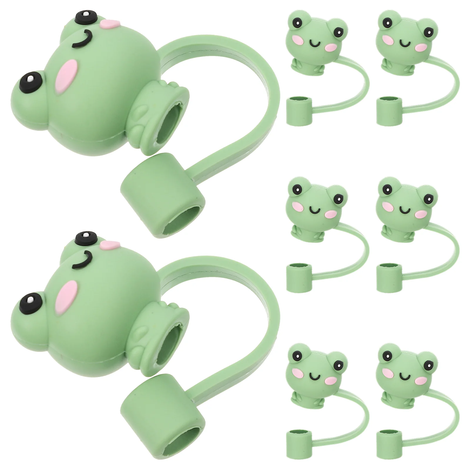 

8 Pcs Top Hat Straw Dust Cap Portable Cup Covers Reusable Straws Silica Gel Adorable Stopper