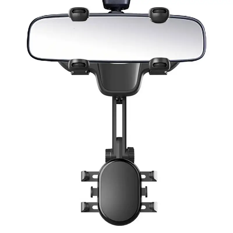 

Автомобильный держатель для телефона на зеркало заднего вида, выдвижной держатель для мобильного телефона без использования рук, автомобильное крепление, вращающийся на 360 градусов Автомобильный держатель, нескользящий автомобильный телефон