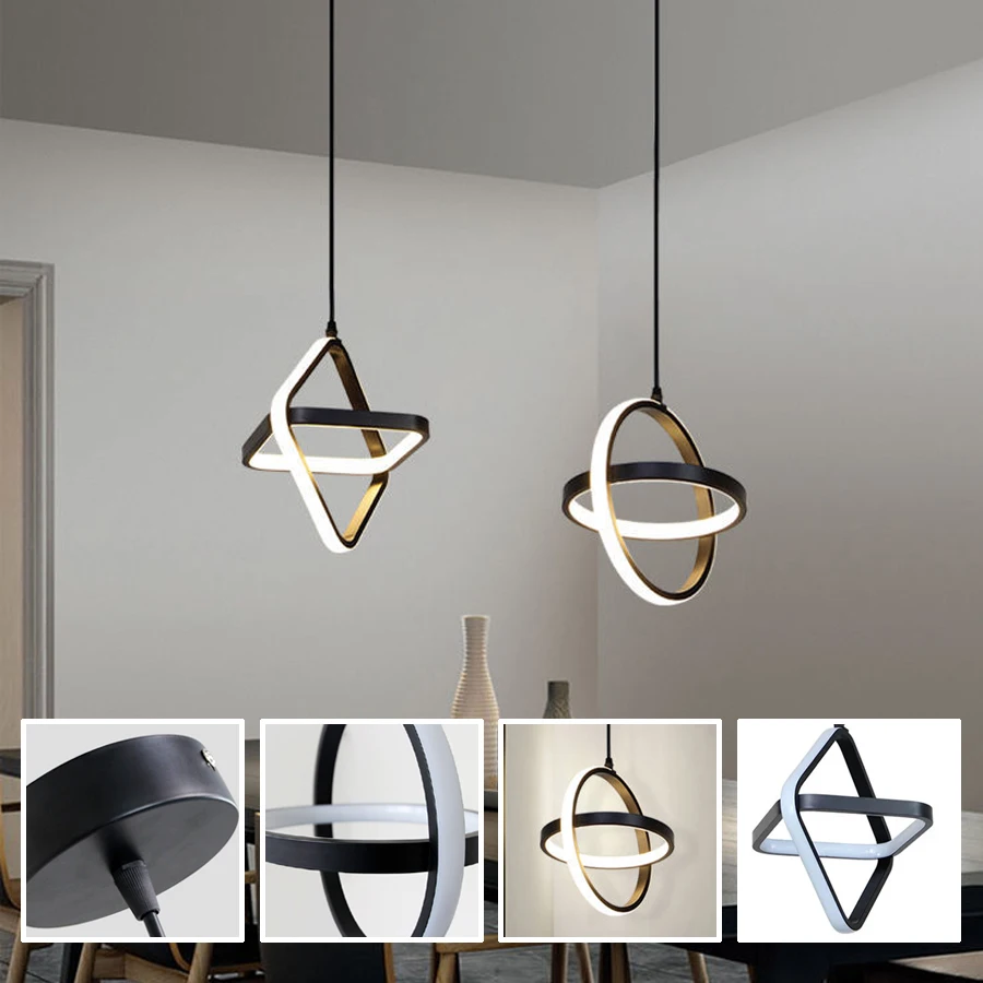 Современные светодиодсветодиодный подвесные светильники в минималистичном