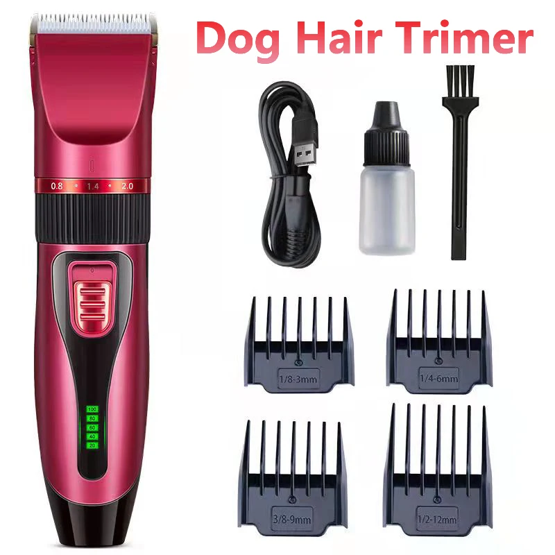 

Dog Hair Clipper pet Hair Trimmer Puppy Grooming Electric Shaver Set Cat Accessories Ceramic Blade Recharge Profession supplies