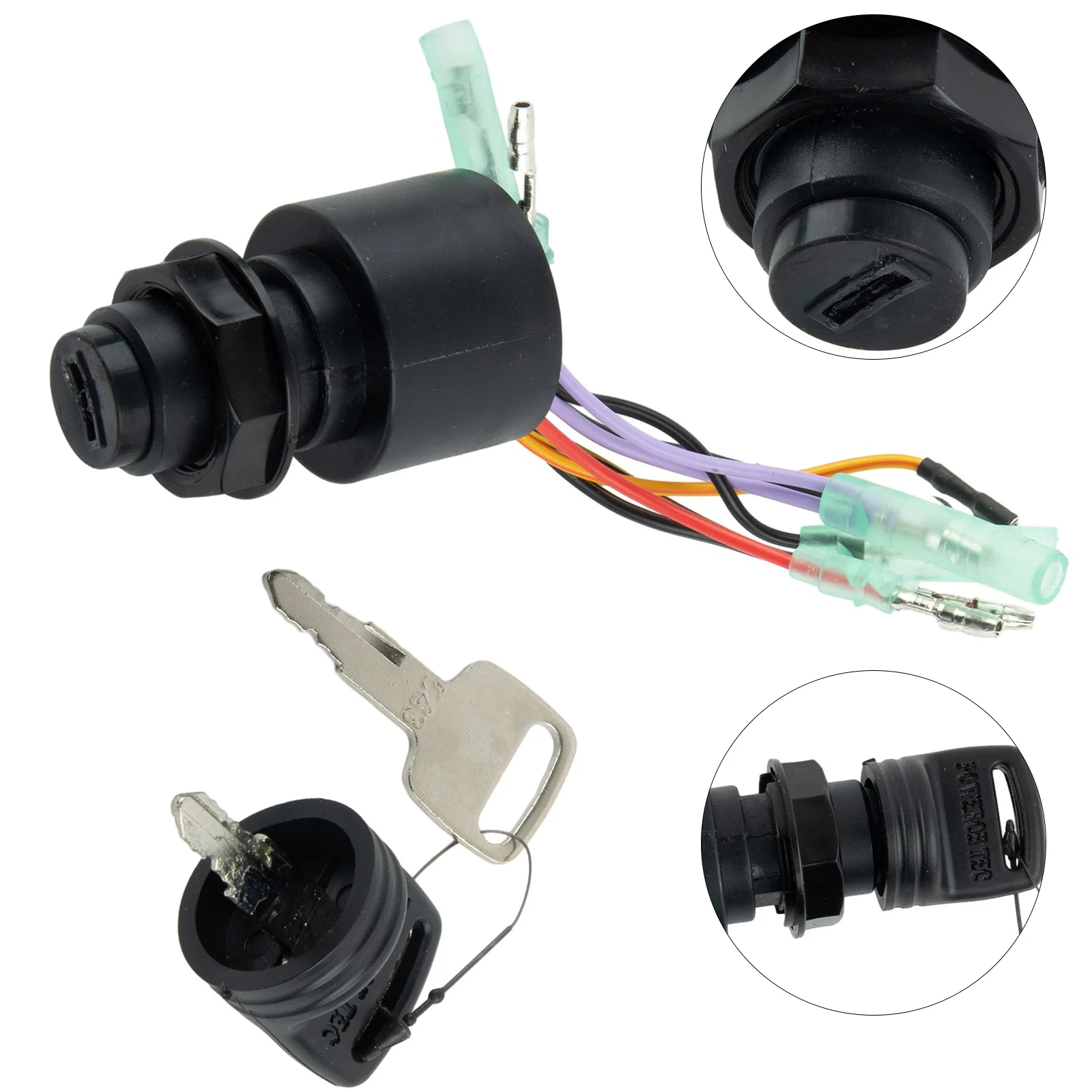 

Parts Ignition Key Switch Fittings For Mercury Motors Outboard Boat Engine Plastic + Metal Replacement With 2x Key
