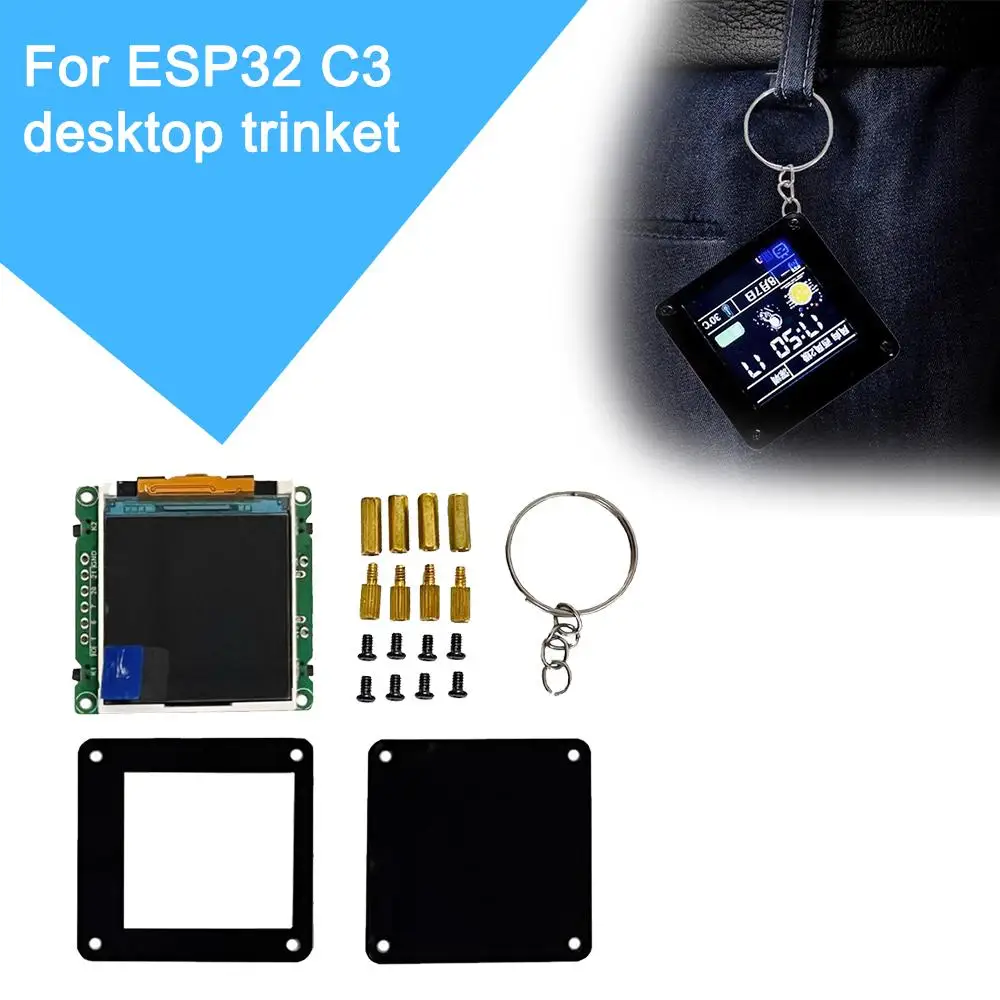 

For Esp32c3 1.44 Inch Lcd Display Desktop Small Ornaments Spi Portable Mini Spaceman Tv Lvgl St7735 Pendant Screen Carry-on A1d3