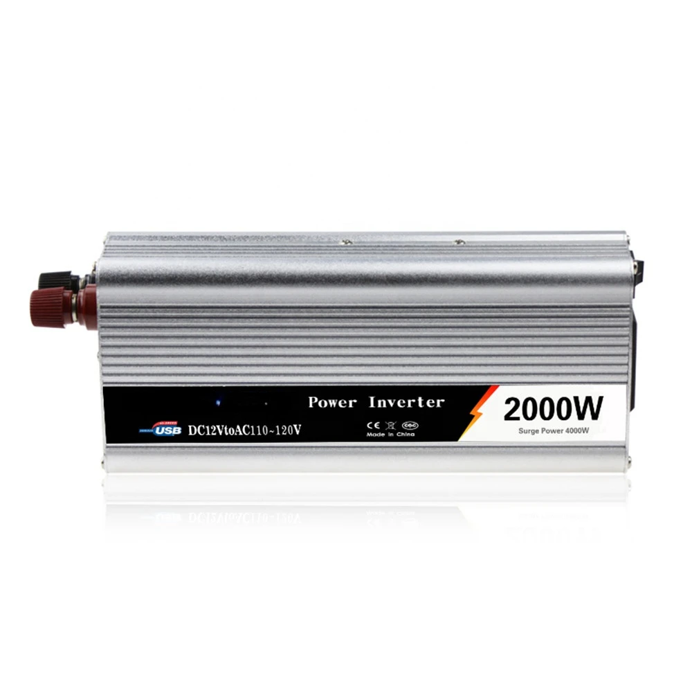 2000w factory directly sell 12v 24v 36v 48v 220v 230 240v 110v 120 dc to ac car power inverter converter with USB port