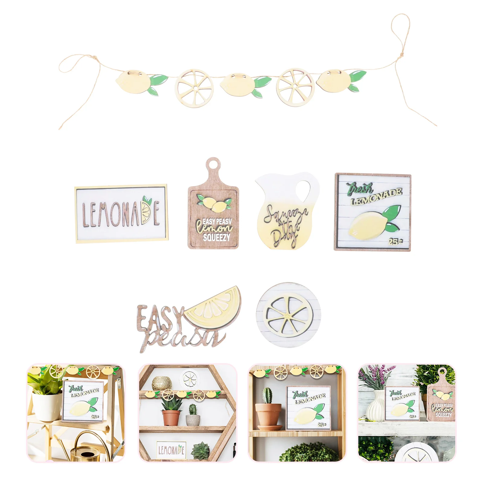 

7Pcs Lemon Tiered Tray Adorns Lovely Desktop Decorations for Party Supplies