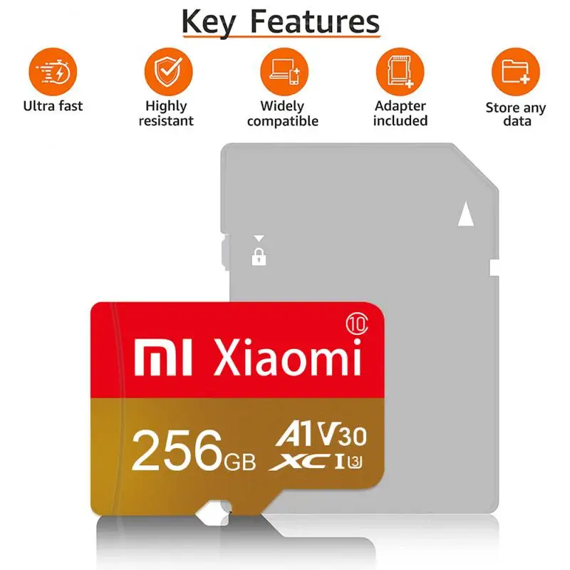 Карта памяти Xiaomi 2TB 1TB Class10 V60 A2 TF Card 512GB Mini SD 128GB