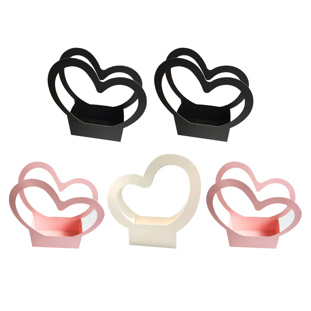 

Flower Gift Box Bouquet Boxes Packagingbags Paper Florist Wrapping Heart Casesflowers Arrangements Supplies Packing Rose Wrap