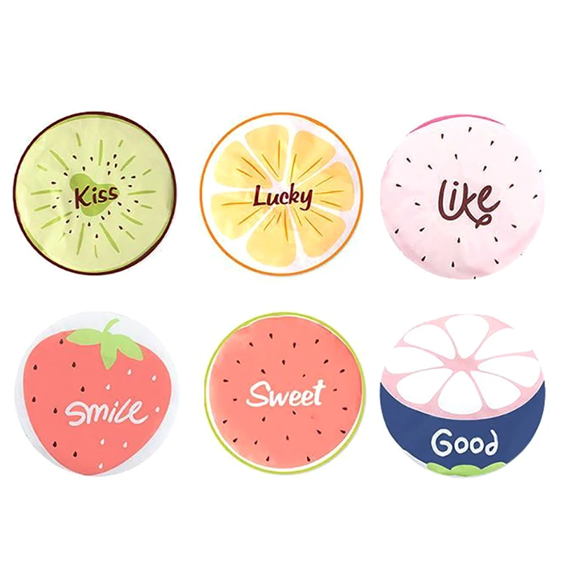 

Cartoon Fruit Waterproof Shower Cap Thicken Lovely Women Bath Hat Elastic Bathing Cap Shower Products Bathroom Accessories