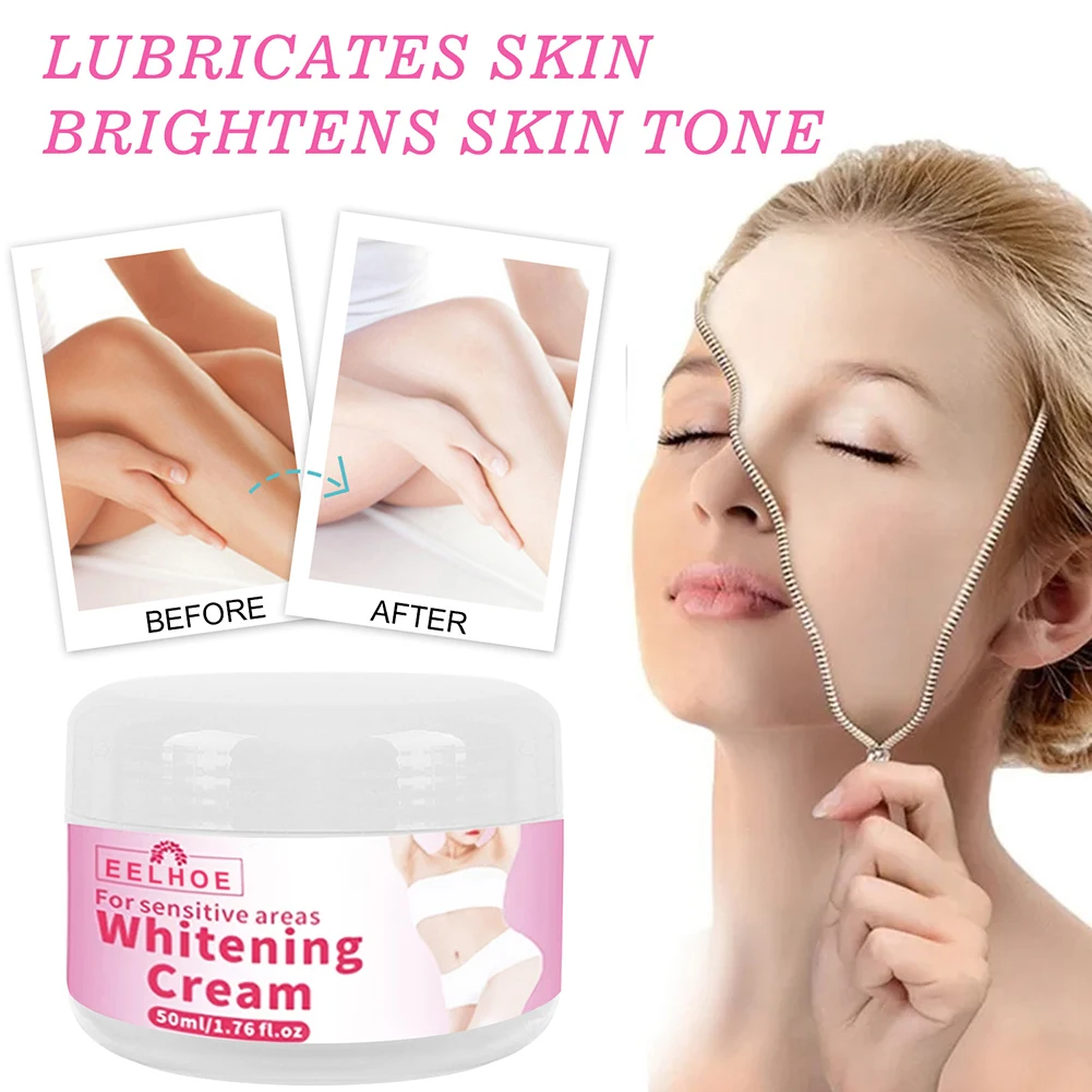 

50g Face Body Whitening Cream Bleaching Lightening Underarm Legs Knees Private Parts Brighten Dry Rough Dull Sagging Improved