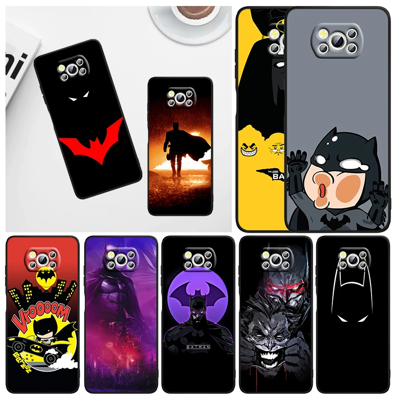 

Cartoon Cool Batman Heroes Phone Case For Xiaomi Mi Poco X4 X3 NFC F4 F3 GT M5 M5s M4 M3 Pro C40 C3 5G Funda TPU Black Cover