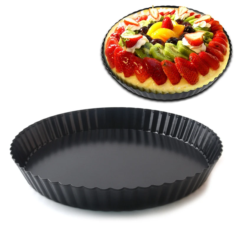 

Chrysanthemum Edge Carbon Steel Cake Bakeware with Removable Bottom Oven Pizza Pan Pastry Baking Molds Kitchen Accessories